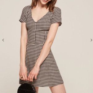 Reformation Checkered Raleigh Dress